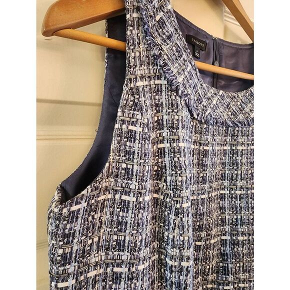 Talbots Americana Tweed blue shift dress size 8 - Picture 4 of 11